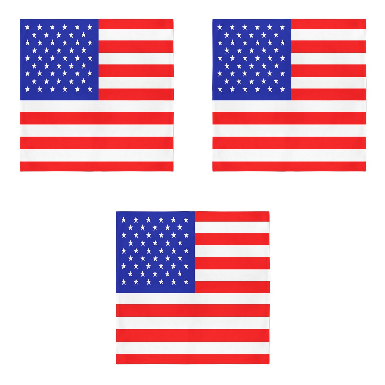 3 Pack Paisley Cotton Bandanas Classic Western Style Headwear